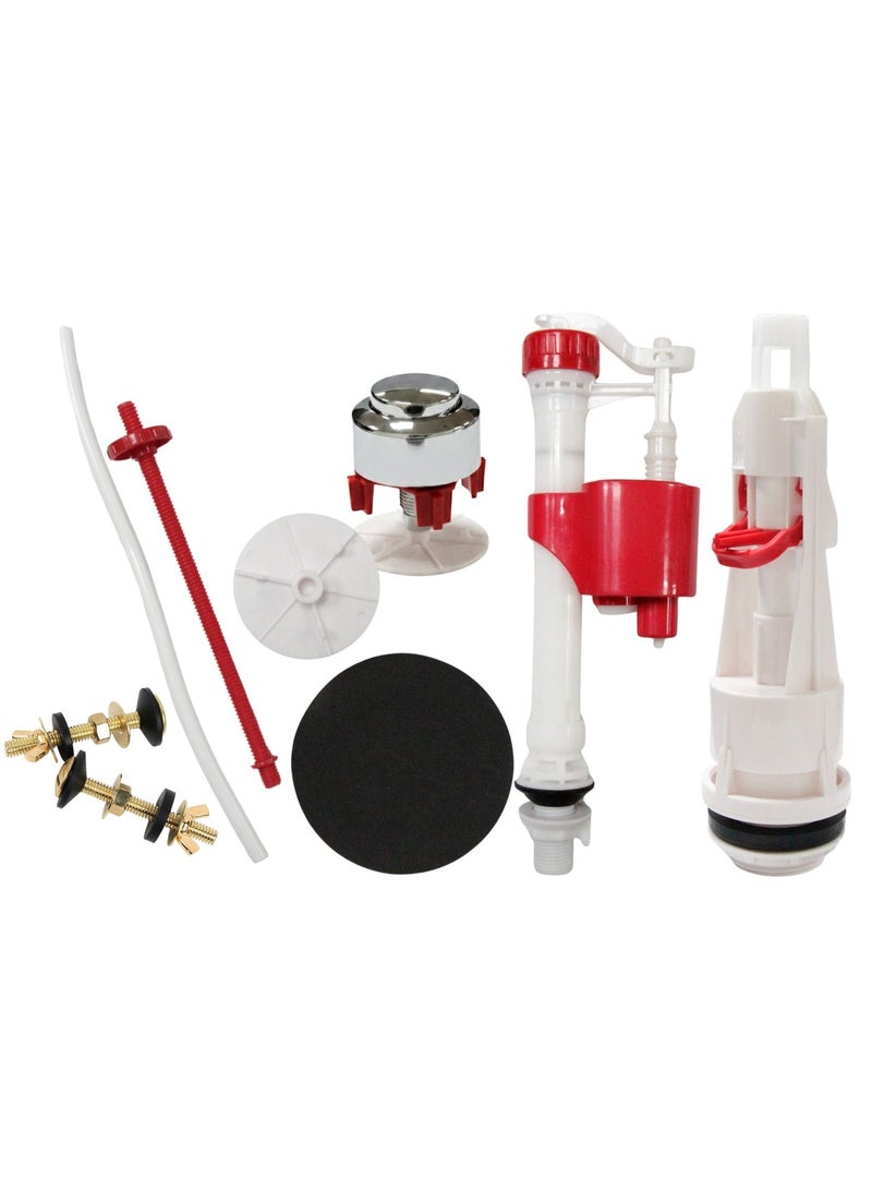 NOVEX NFS‑534B Flush System Set 1/2” Bottom Inlet  Premium British‑Inspired Toilet Flush & Fill Valve Kit Durable, Leak‑Proof, Universal Cistern Mechanism - Image 1